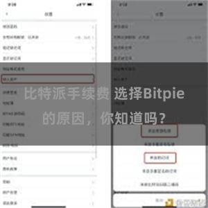 比特派手续费 选择Bitpie的原因，你知道吗？