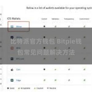 比特派官方钱包 Bitpie钱包常见问题解决方法