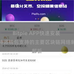 Bitpie APP快速安装 比特派钱包支持的主要区块链网络解析