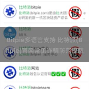 Bitpie多语言支持 比特派(Bitpie)官网常见诈骗防范提醒