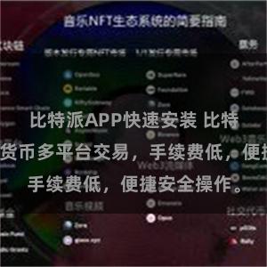 比特派APP快速安装 比特派支持数字货币多平台交易，手续费低，便捷安全操作。