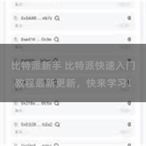 比特派新手 比特派快速入门教程最新更新，快来学习！