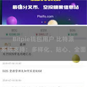 Bitpie钱包用户 比特派系统支持：多样化、贴心、全面